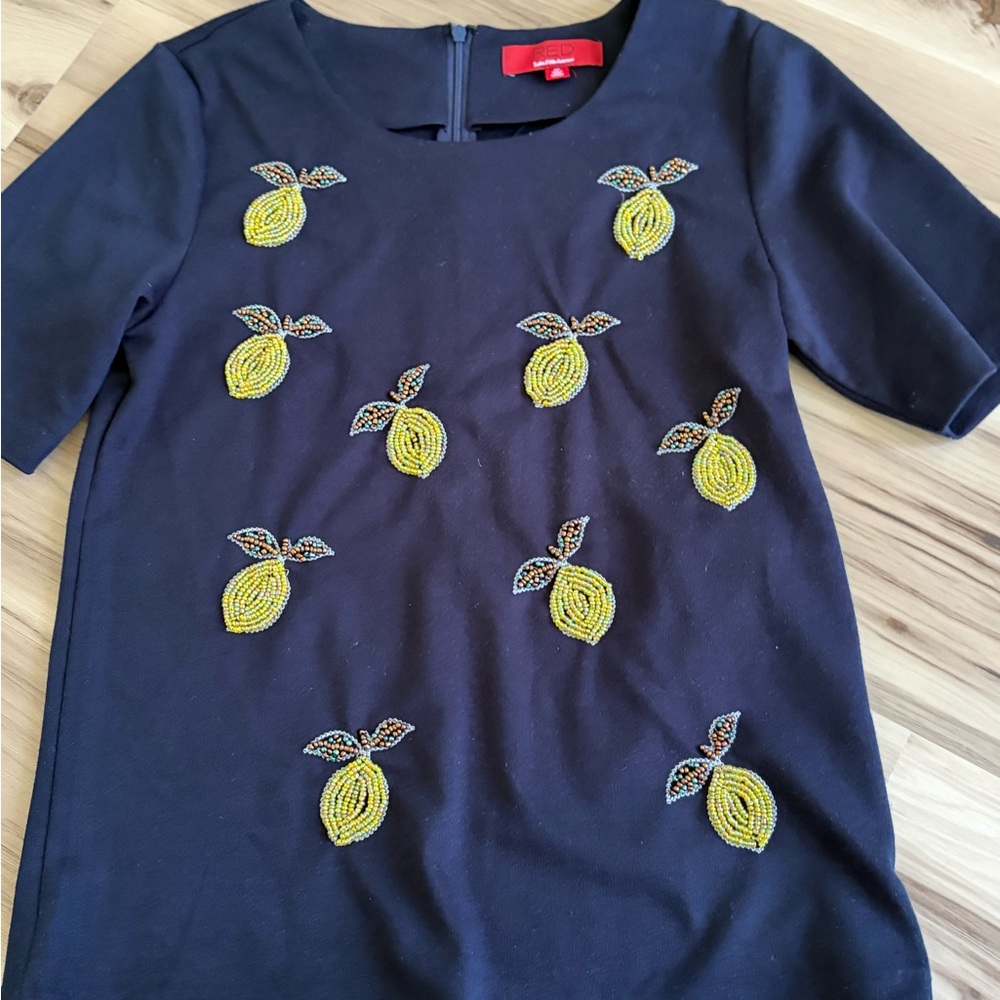 Saks Fifth Avenue Red Label Navy Top - Picture 4 of 8